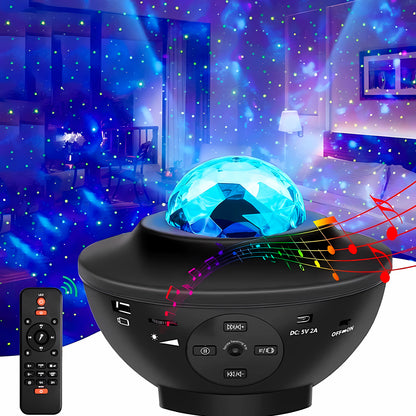 Proyector de Luces Galaxia y Estrellas Parlante Bluetooth