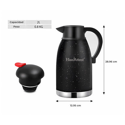 Termo de Acero Inoxidable Haus Roland Negro