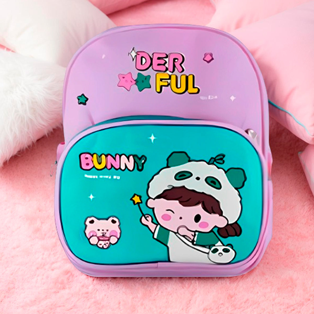 Mochila para niña 30 cm Morado