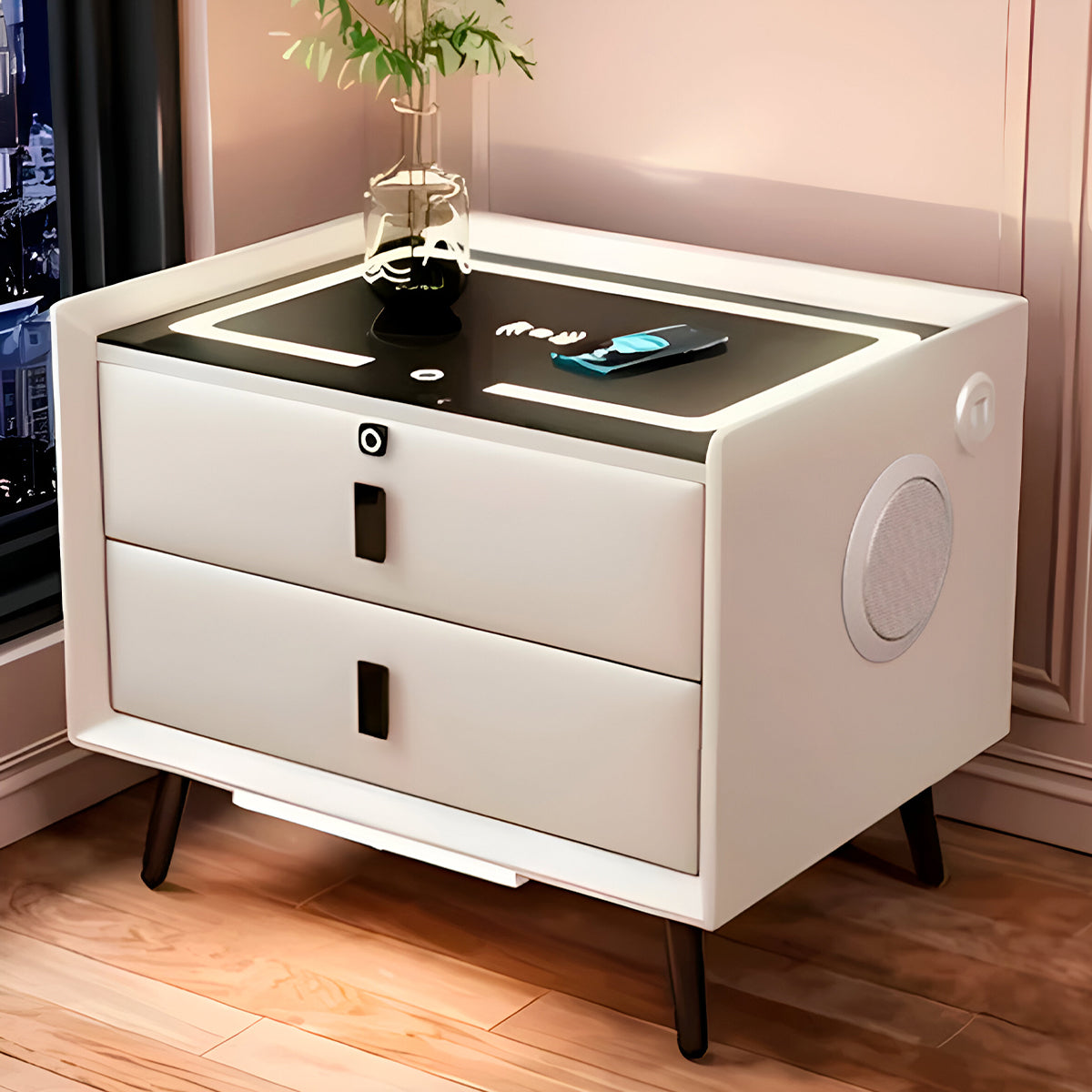 Mesa De Noche Smart 2 cajones blanco