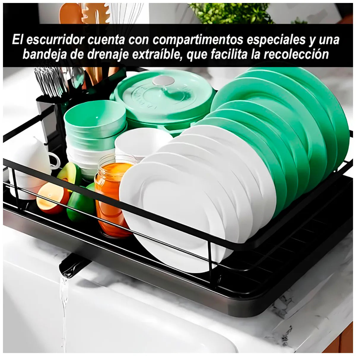 ESCURRIDOR DE PLATOS BLACK