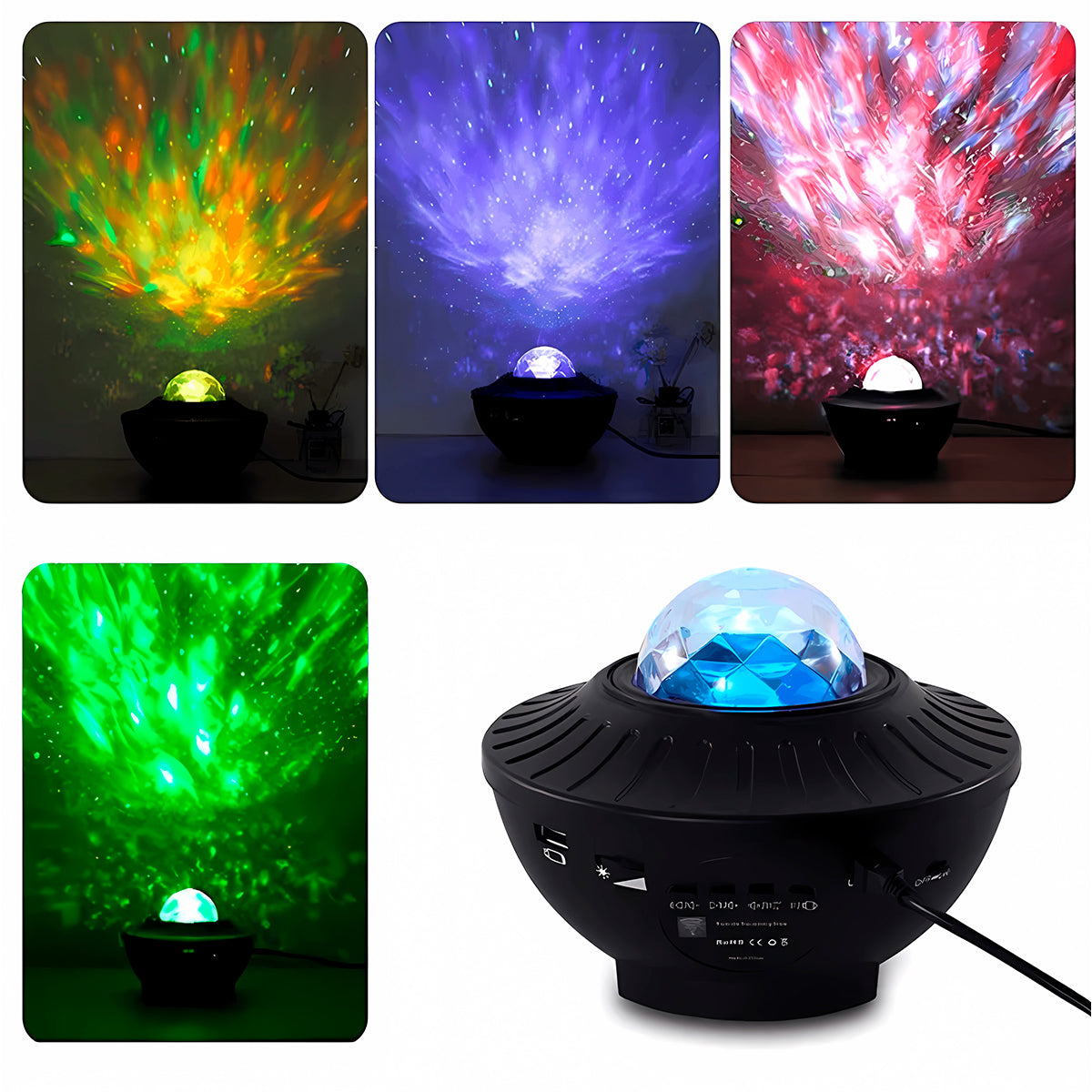 Proyector de Luces Galaxia y Estrellas Parlante Bluetooth